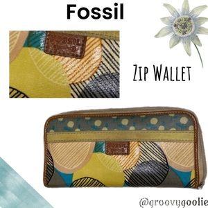 Fossil Multicolor Zip Wallet